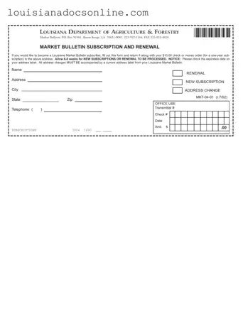 Louisiana Market Bulletin Form
