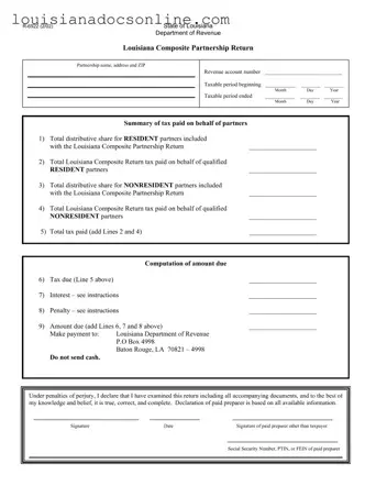 Louisiana R 6922 Form
